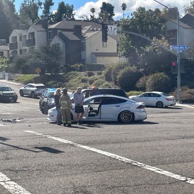 Stockton, CA – Collision Involving White Honda Civic and White Sedan on I-5 North at The Downing Ave offramp, Injuries Reported